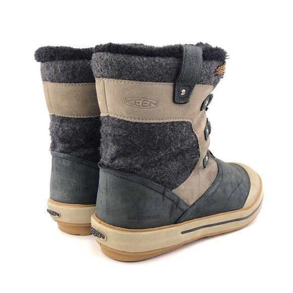 Stivali invernali Keen Elsa Premium Mid WP da donna taglia 9 EUR 39 5 neri in pelle e lana