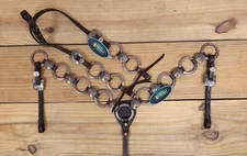 Western Ring Headstall and Breast Collar Tack Set for Full Horse – Twisted One 