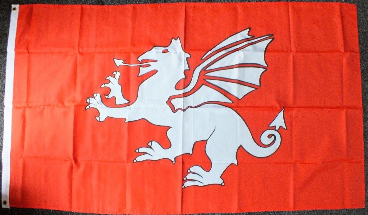England Old Historical Flags - Anglo Saxon Pendragon / St George Dragon 5 X 3 - Foto 3