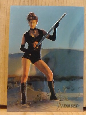1996 MAXIMUM PRESS: AVENGELYNE  #E1 CATHY CHRISTIAN  EMBOSSED CARD CHROMIUM B90