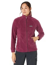 Columbia Women's Benton Springs Full Zip, Marionberry, 1X Plus