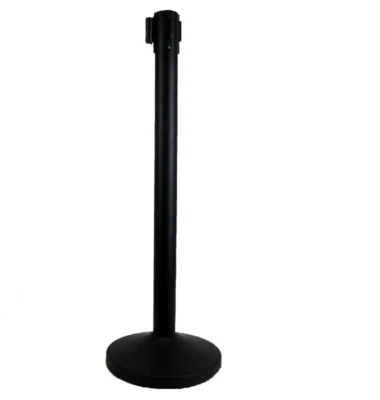 AIRBRUSH-CITY Absperrpfosten Absperrständer Personenleitsystem schwarz mit Gurt-Band 1x