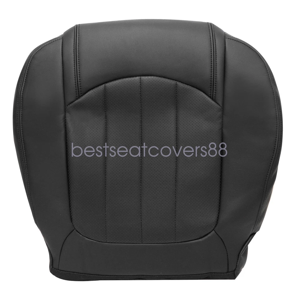 Cubierta de asiento perforada delantera negra 4 piezas para GMC Acadia Denali SLT SLE SL 2008-12 Foto 4 de 4