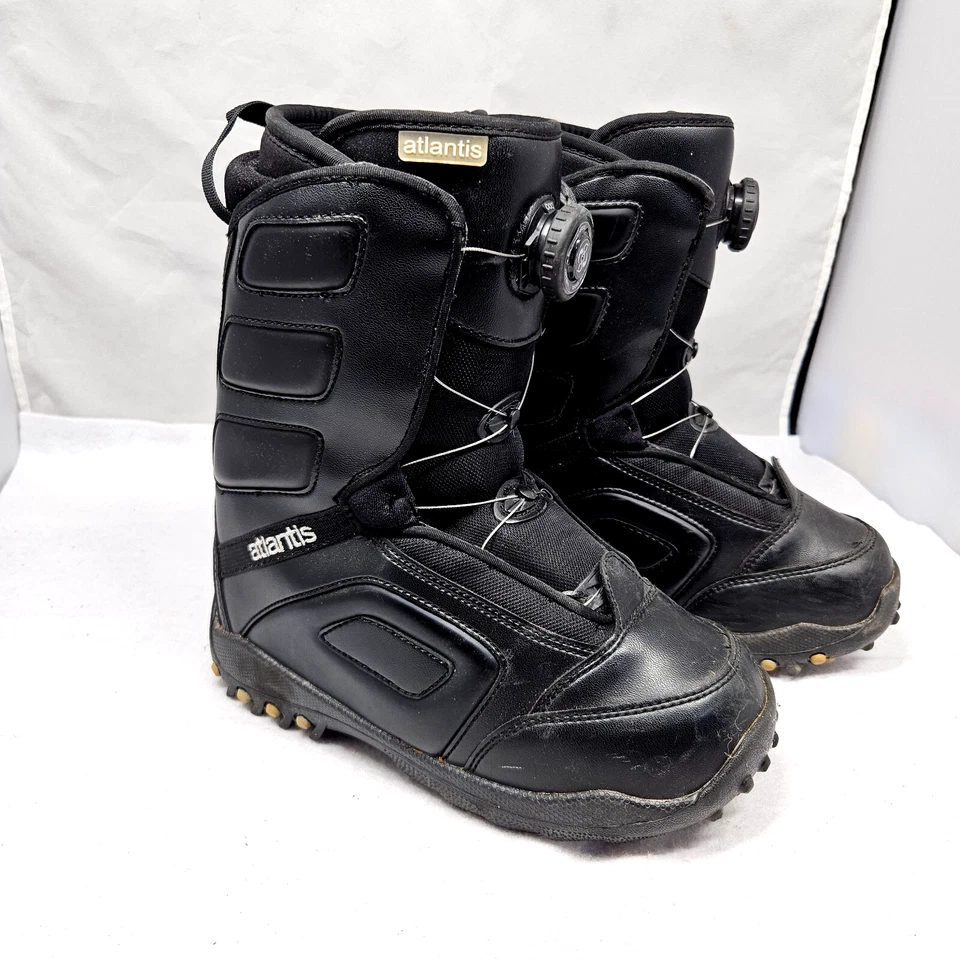 Atlantis Mondo BOA Talla 5 EE. UU., 24,0, 35 UE, Botas de Snowboard NEGRAS Foto 2 de 4