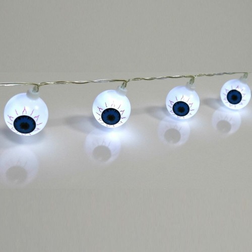 Battery Powered Halloween Decor Light USB 5V 1.5/2M Ghost Eyes Ball String Light - Picture 13 of 15