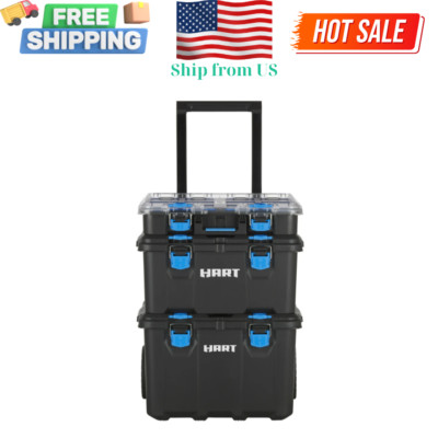 HART Stack System, Mobile Tool Storage and Organization, Black & Blue