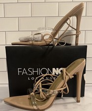 Fashion Nova - Dolledup - Nude - Size 8 - Tahiti Sunset Heels Sandal