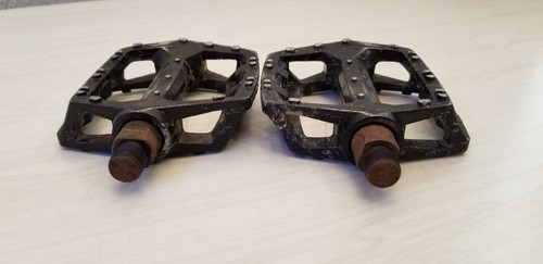Vintage VP 550 9/16 in BMX Bike Pedals Black used 1990s GT Dyno Haro SE Mongoose - Picture 7 of 8