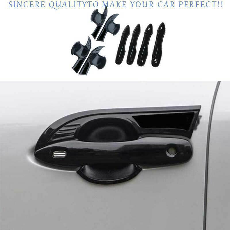 8x For Toyota Venza Harrier 21-2024 Gloss Black Side Door Handle Bowl Cover Trim