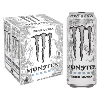 Monster Energy Zero Ultra 16 FL OZ   ( 4 CANS )