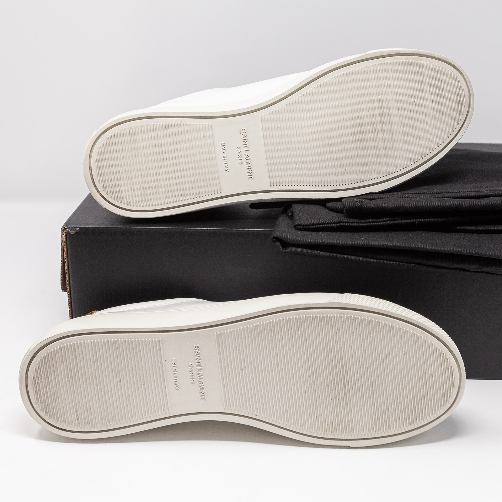 Saint Laurent Andy Sneakers bianche basse pony leopardate taglia 38 5 EU (8 5 US)