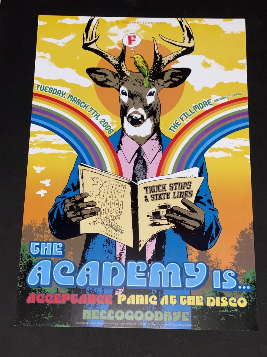 The Academy Is Panic At The Disco Original Concert Poster