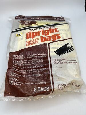 #ad Sears Kenmore Vacuum Cleaner Upright Bags 20 50688 Micro Filtration 8 Pack $11.99
