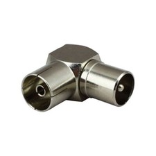 Right Angled TV Aerial Male Connector - 90 Degree RF Coaxial Plug Adapter Ku