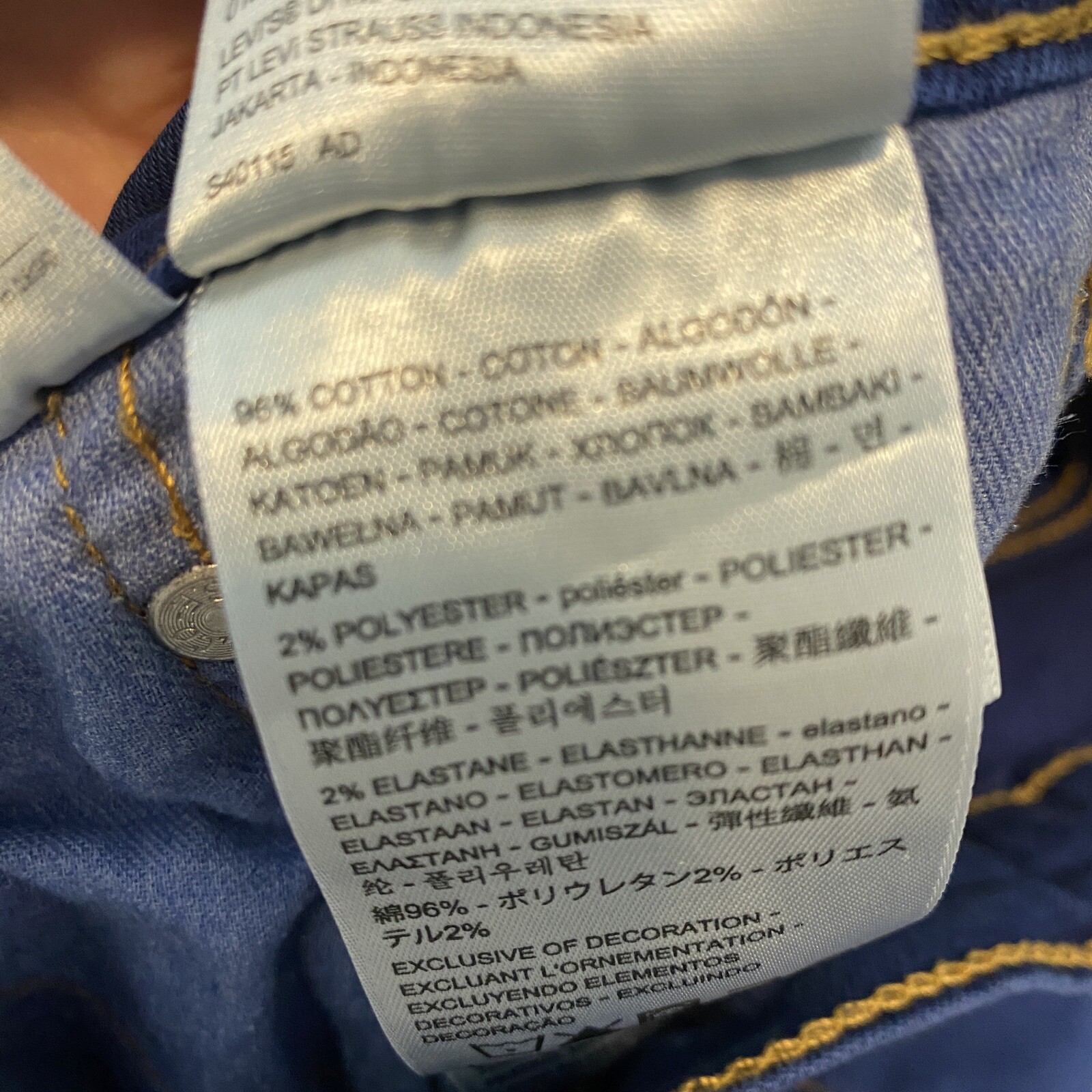 Levis 514 Jeans Mens Size 30x30 Blue Wash Straight Distressed Denim Classic thumbnail 6