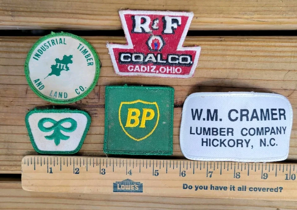 Lot Of 5 Misc Vintage Patches BP Lumber Co. Coal Co. Timber And Land Co. Pioneer - Image 3 of 4