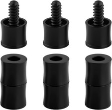 3X 2Pcs Joint Protector Billiard Pool Cues W/ 3/8X10 Joint Black 
