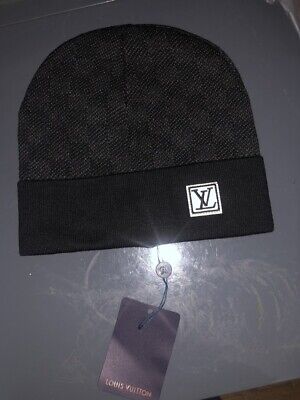 Brand New, Mens, BlackLouis Vuitton (LV) Beanie Hat With Tags (READ  DESCRIPTION) 