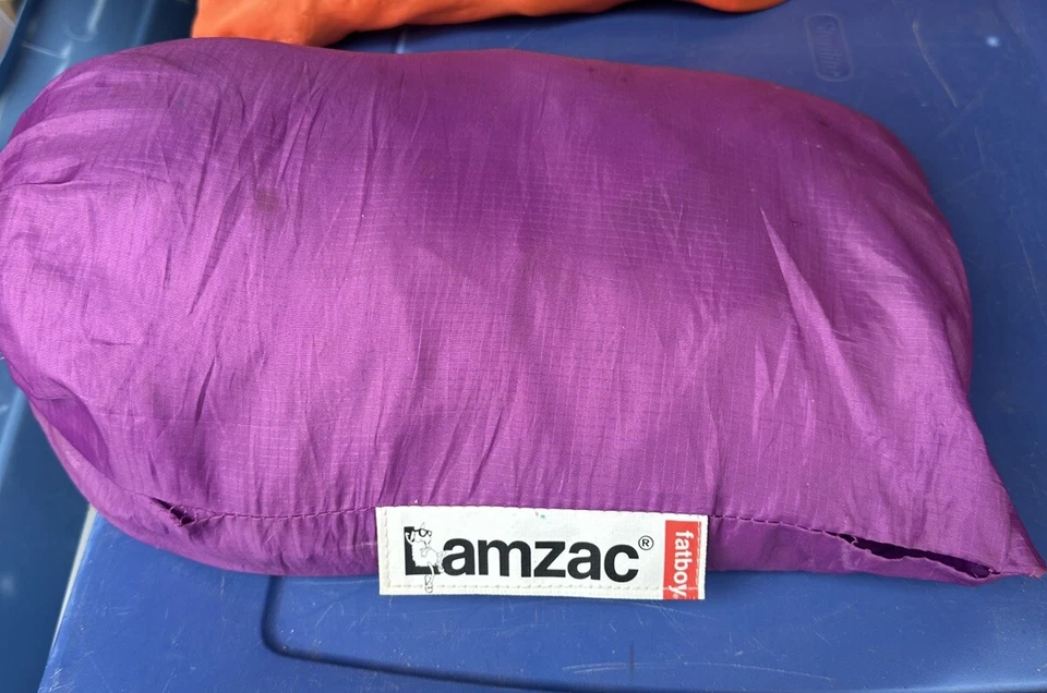 Tumbona inflable original Fatboy púrpura Lamzac L0005 con bolsa de transporte Foto 2 de 3