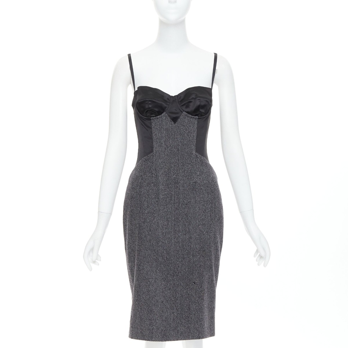 【関税&送料込み】Dolce & Gabbana Grey Virgin Wool Blend B DOLCE GABBANA Vintage grey virgin wool blend tweed