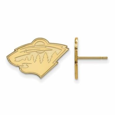 SS Gold-plated NHL Minnesota Wild Small Post Earrings
