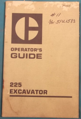 CAT CATERPILLAR 2225 EXCAVATOR OPERATORS OPERATION USERS GUIDE MANUAL BOOK
