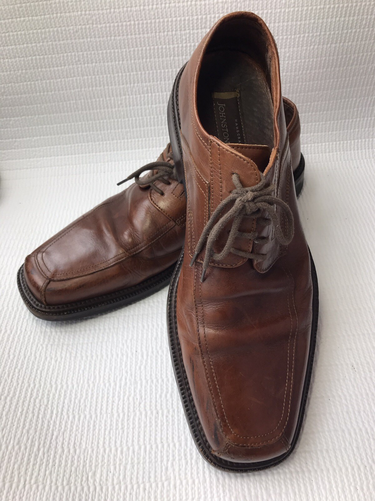SAOLA Scarpe stringate Johnston&Murphy marroni punta quadrata taglia 9 usate