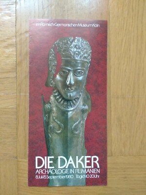 Vintage MuseumsFlyer Die Daker Archäologie in Rumänien Römisch Germanisches Köln