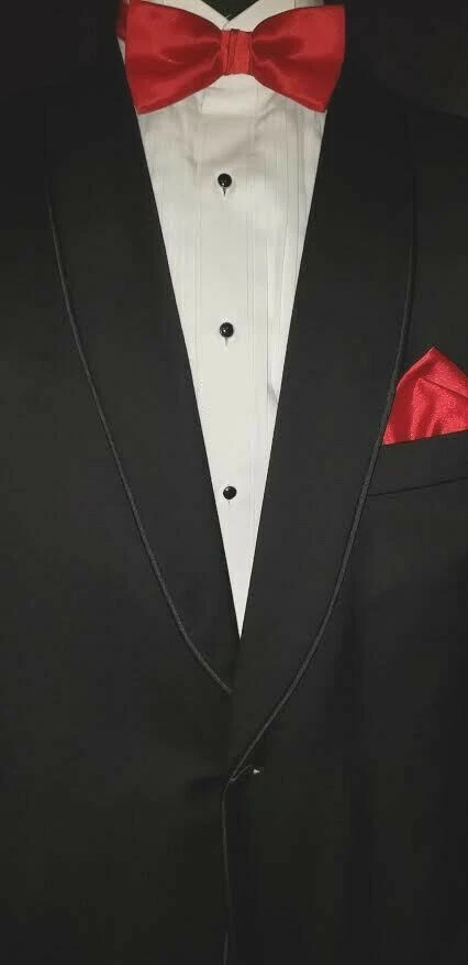 Stunning Men's Joseph Abboud Black Satin Edge Shawl Tuxedo Dinner jacket TUXXMAN - Image 3 of 4