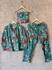 Indian 100 Cotton Floral Print PJ Set Bridesmaid Pajama Set Women Nightwear Suit