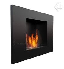 Bio Ethanol Kamin QUAT schwarz Wandkamin Deko Bioethanol Design Wand Kamin