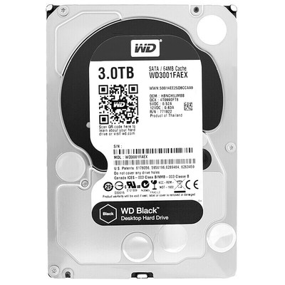 Western Digital WD3001FAEX 3Tb 7200Rpm 64Mb Cache Sata III 3,5'' Zoll Black