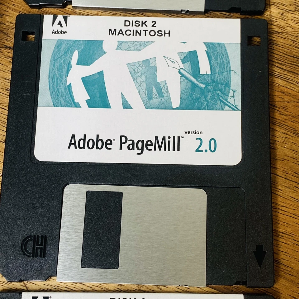 Adobe Pagemill Version 2.0 for Mac Macintosh Vtg Software 3 Disks 1 2 & 3 - Image 3 of 4