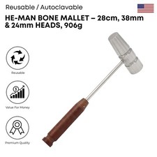 He-man Bone Mallet 28cm 38mm 24mm Heads 906g Premium Surgical Instruments He-man Bone Mallet 28cm 38mm 24mm Heads 906g Premium Surgical Instruments