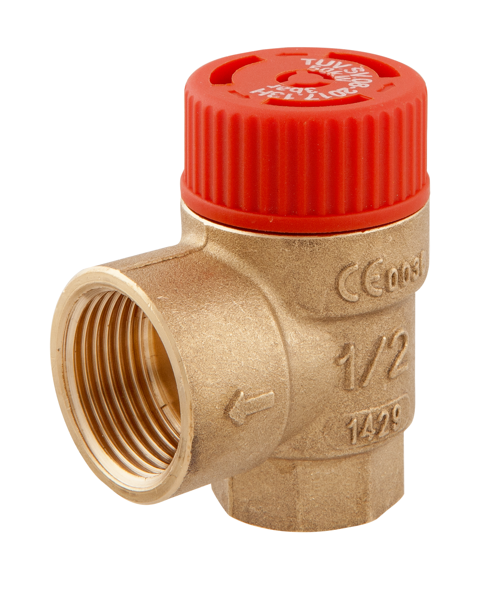 Instalguru Sicherheitsventil 1/2'' IG 3 Bar - Überdruckventil Für Heizung & Trinkwasser