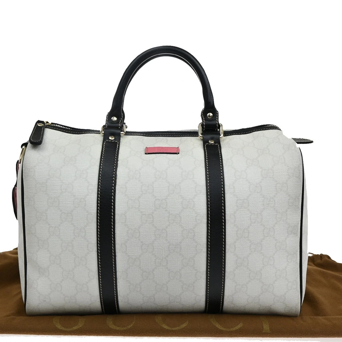 Sac à main de voyage motif GUCCI GG cuir suprême blanc exclusif Japon 76YH240