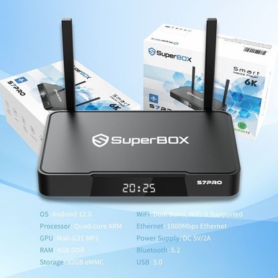 S7 Pro Super Box 32 GB 6K Smart Box for tv