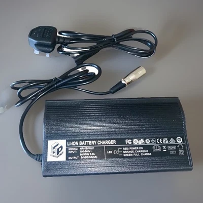HIGH POWER Lithium Battery Charger For Luggie Mobility Scooter 24V DC 5A Output