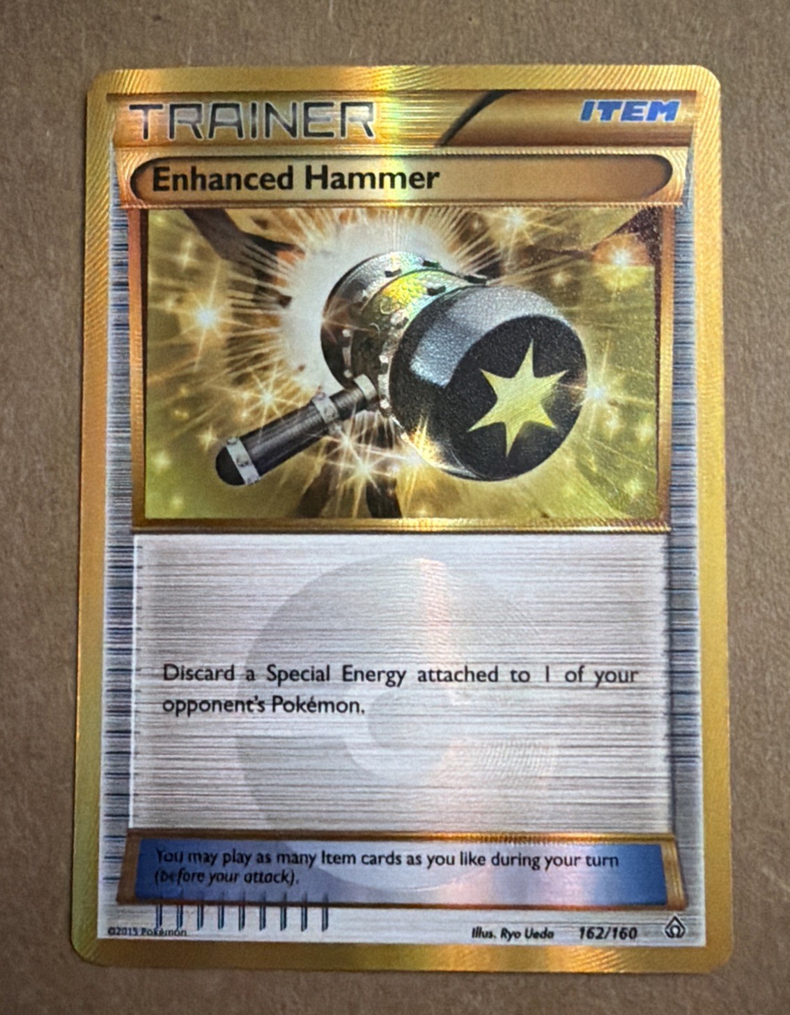 Pokemon Enhanced Hammer 162/160 Primal Clash Holo Foil Secret Rare 