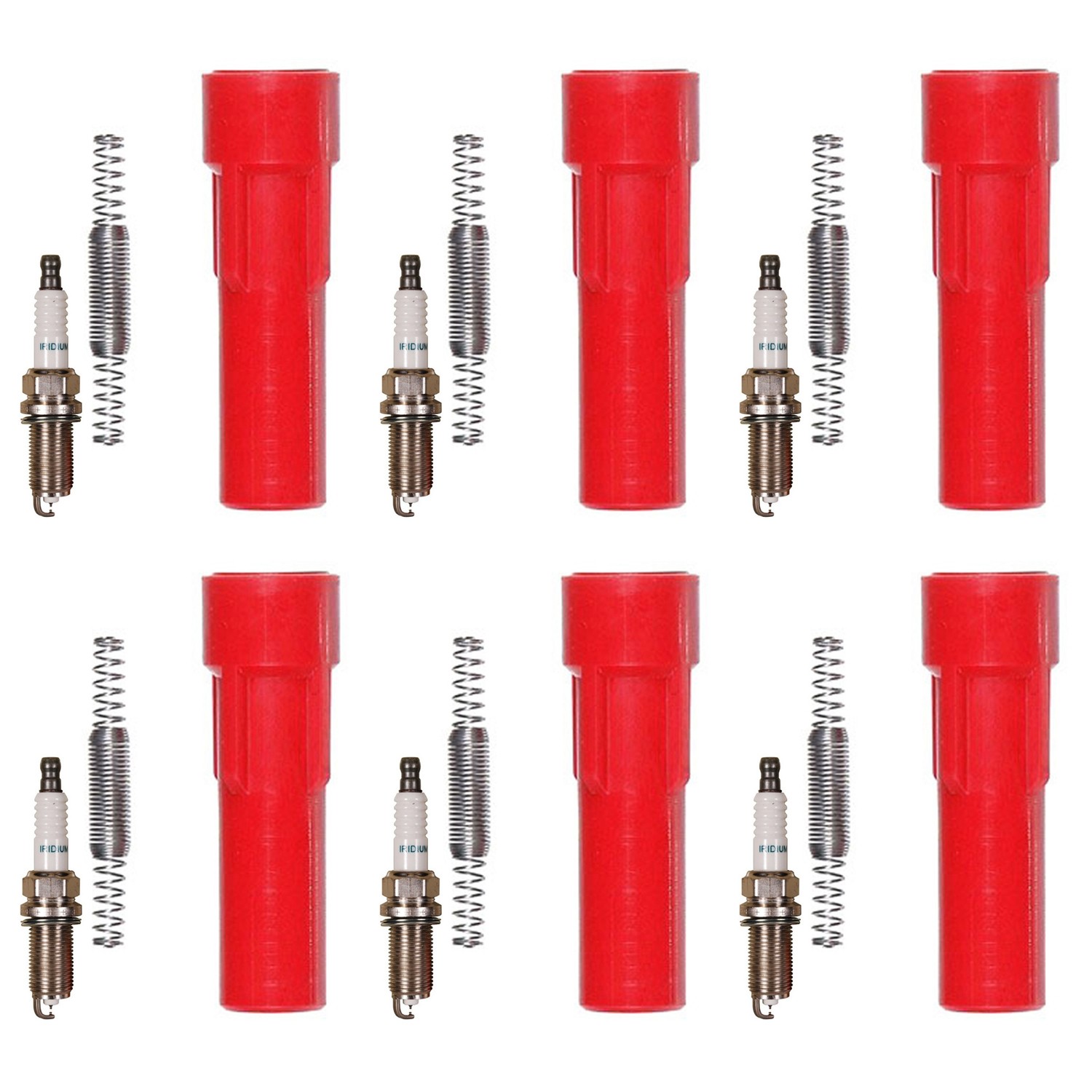 Denso 6 Iridium Long-Life Spark Plugs 6 Coil Boots Kit for Legacy Tribeca H6