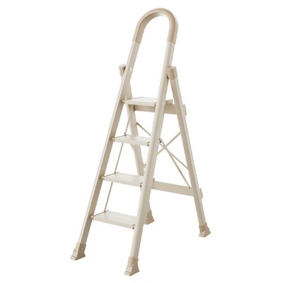 4 Step Folding Ladder Lightweight Portable Stepladder with Anti-Slip Pedal