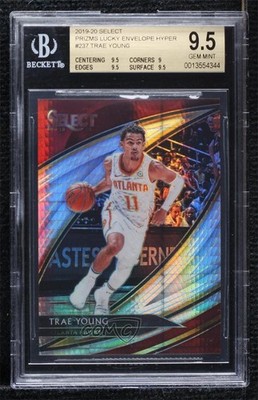 2019 Panini Select Courtside Lucky Envelopes Hyper Prizm 4/8 Trae Young #237 1j6
