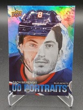 Zach Werenski 25-26 UD Series 1 UD Portraits P-26 - NHL Columbus Blue Jackets
