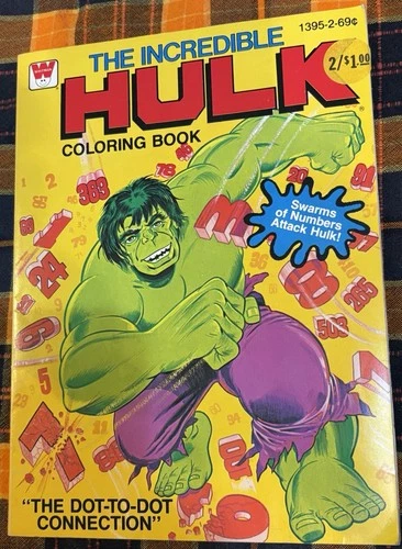 Vintage 1979 Incredible Hulk Coloring Book - Whitman 1395-2 Marvel NOS Unused