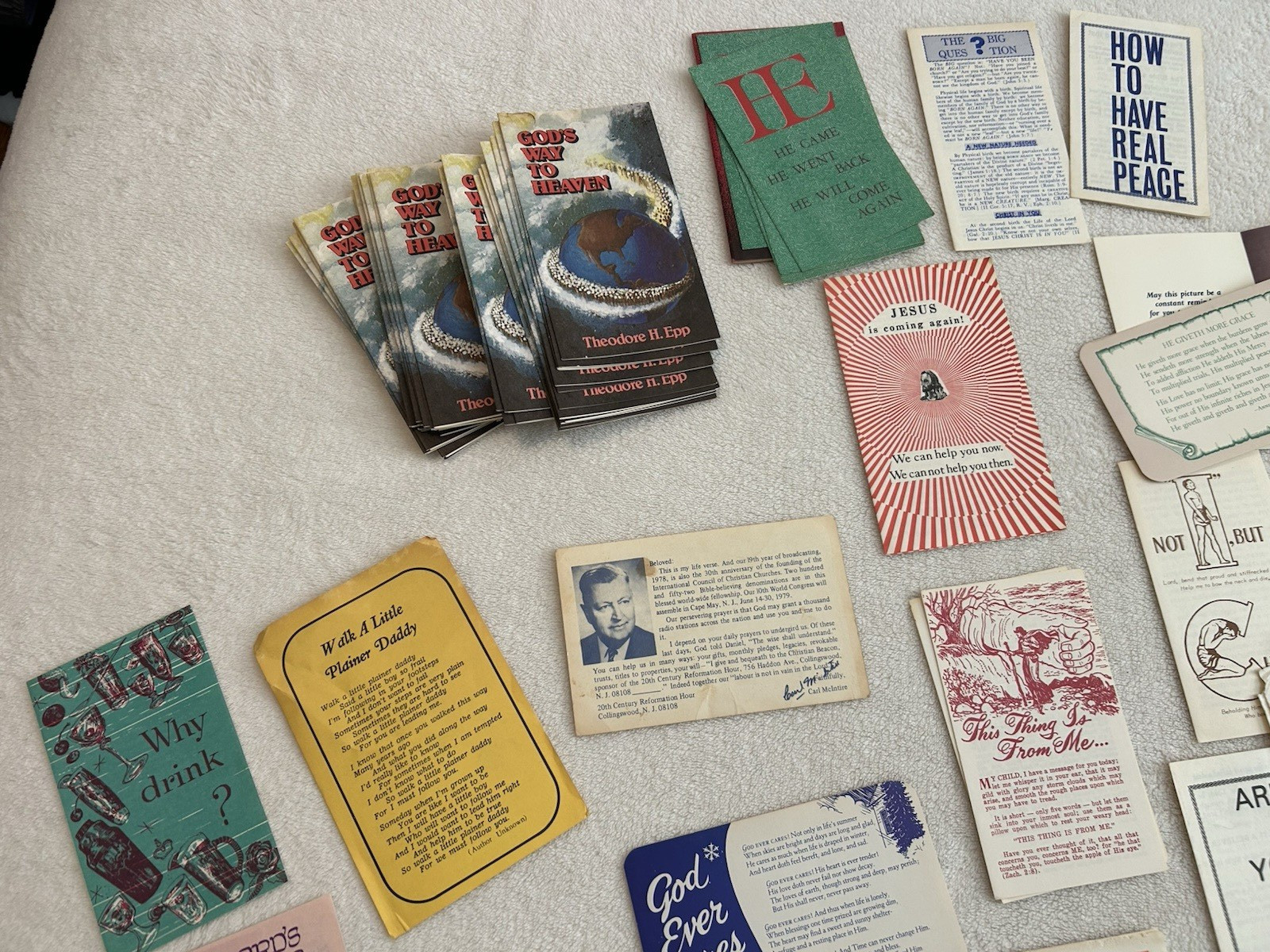 Lot of Christian Tracts church handouts mid-century brochures