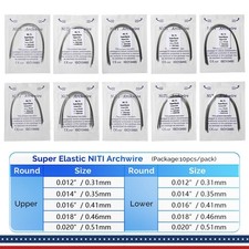 Dental Ortho Supper Elastic Niti Round Arch Wire 012/0.14/0.16/ 0.18/0.20 po