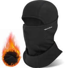 Balaclava Ski Mask Windproof Thermal Winter Face for Men One Size, Black