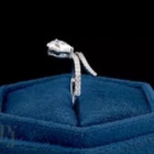3 Ct  Radiant Moissanite Engagement 925 silver ring