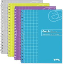 Graph Paper Notebook 4 Pack Grid Notebook Graph paper spiral notebook Gra