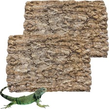 2PCS Cork Terrarium Background 15.7X11.8In Natural Cork Large Bark Backdrop Rept